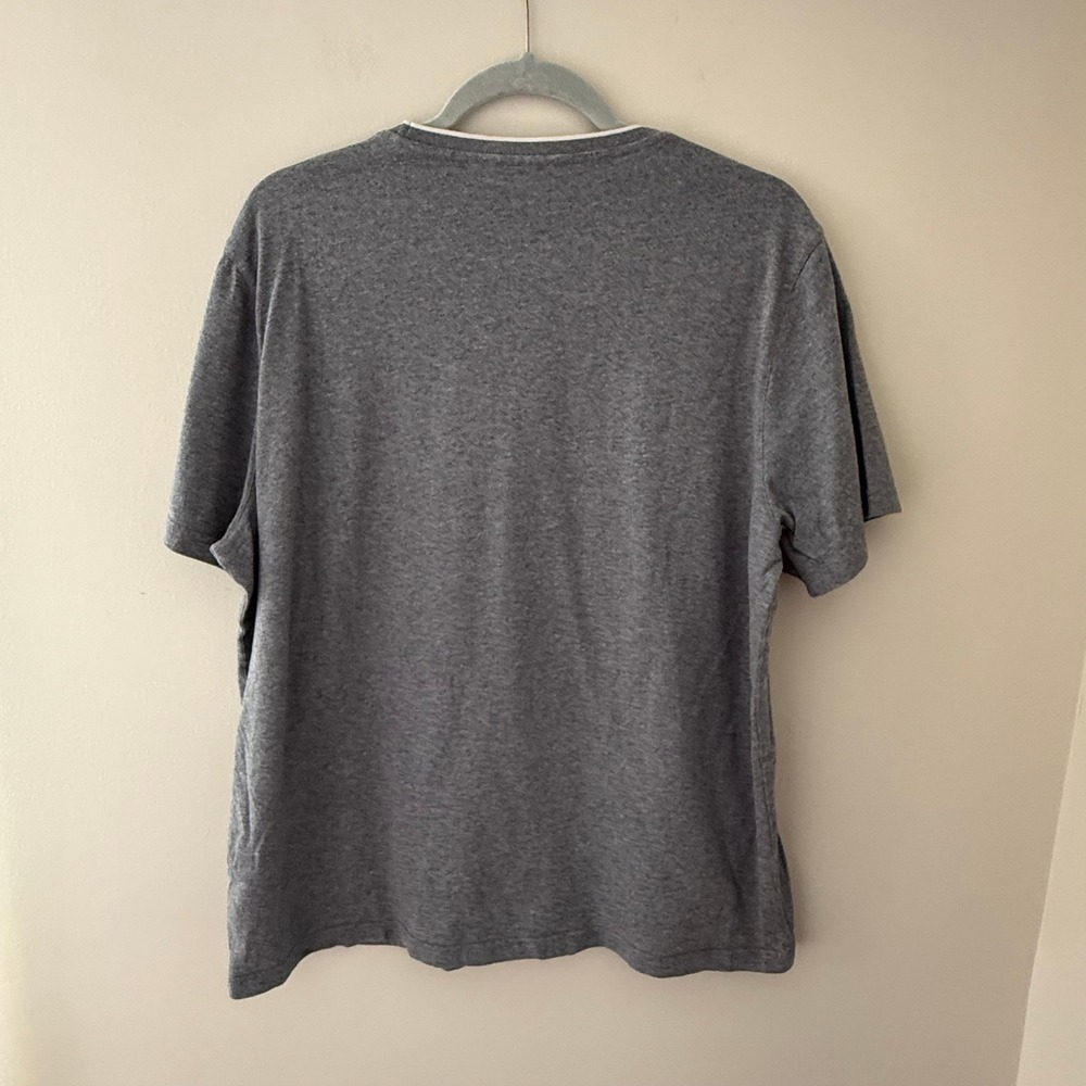 Michael Kors Mens Gray Debossed Logo Ringer Crewneck T-Shirt Size Large - Picture 5 of 7